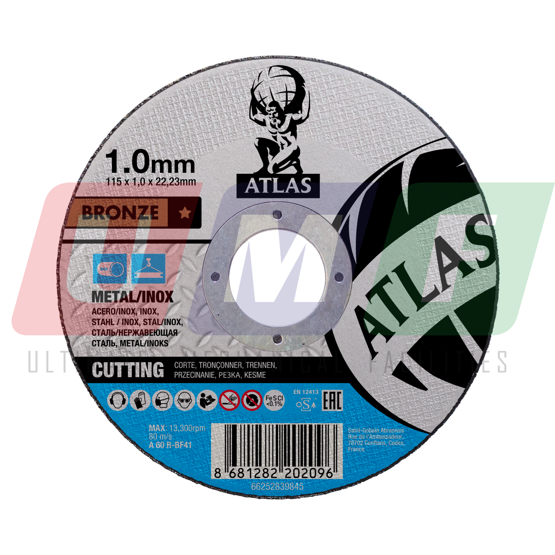 Atlas Metal Kesici Taş 115x1,0x22,23