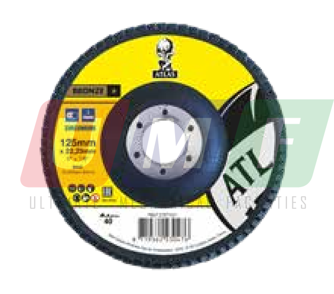 Atlas Zirkonyum Paslanmaz Metal Flap Disk 40 Kum 115x22,23