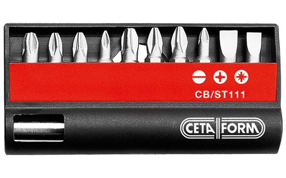 Ceta Form 11 Parça (Düz/Yıldız/Pozidriv) Bits Uç Takımı - 1/4'' Bits Tutucu ile