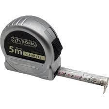 Ceta Form Paslanmaz Çelik Compact Şerit Metre - 5 M x 19 mm