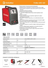 Power ARC 420 İnverter Kaynak Makinası