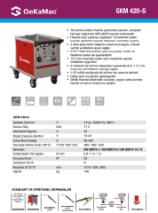GKM 420-G KOMPAKT Gazaltı Kaynak Makinası