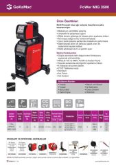 Power MIG 3500 Hava Soğutmalı İnverter Kaynak Makinası