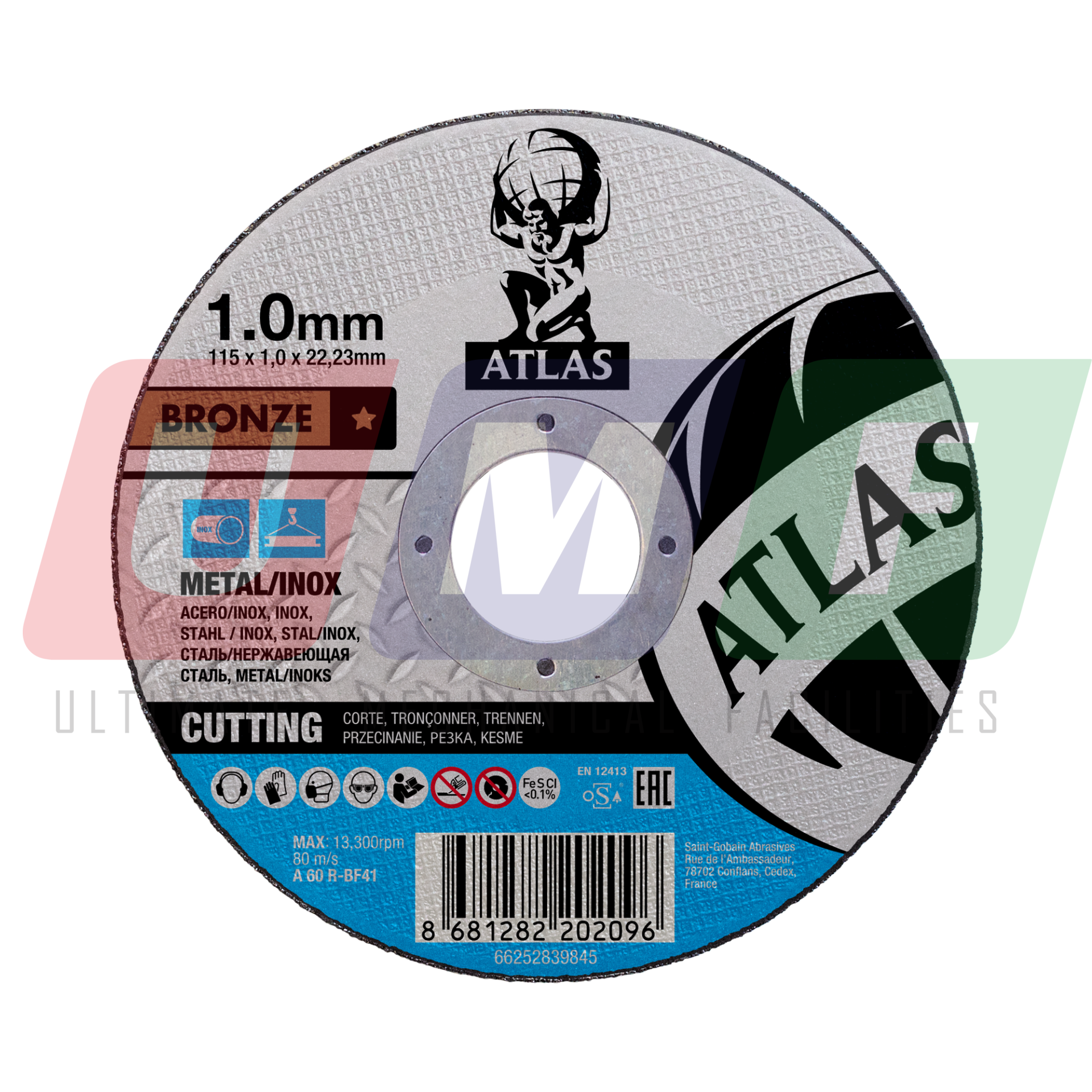 Atlas Metal Kesici Taş 115x1,0x22,23