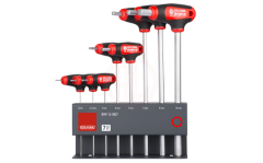 Ceta Form 8 Parça T Saplı Topbaşlı Allen Anahtar Takımı (Metal Stand ile)