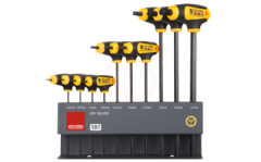 Ceta Form 10 Parça T Saplı Allen Anahtar Takımı - SAE (Metal Stand ile)