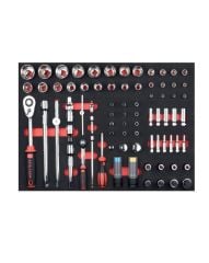 Ceta Form 77 Parça 1/4''+1/2'' 6 Köşe Lokma ve Lokmalı Bits Seti (EVA'lı)