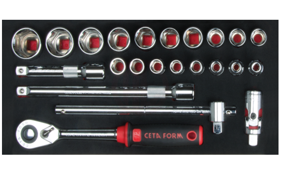 Ceta Form 23 Parça 1/2'' 6 Köşe Lokma Takımı (EVA'lı)